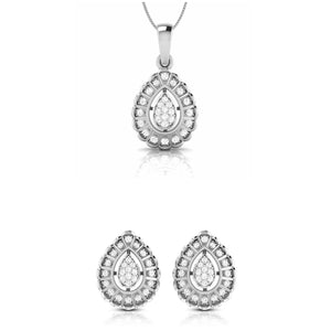 Jewelove™ Pendants & Earrings Pendant Set Platinum with Diamond Pendant Set for Women JL PT P 2448