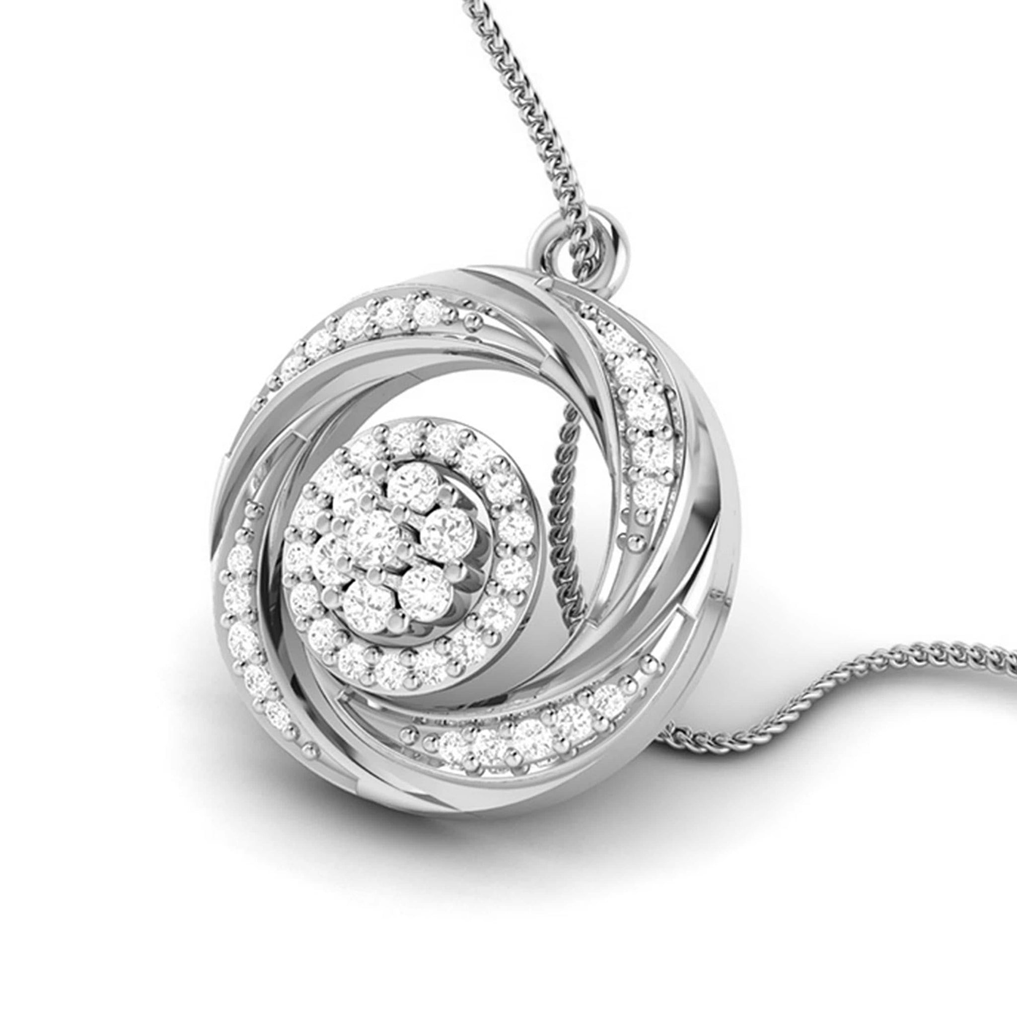 Jewelove™ Pendants & Earrings Platinum with Diamond Pendant Set for Women JL PT P 2452