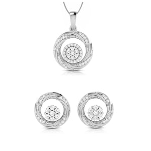 Jewelove™ Pendants & Earrings Pendant Set Platinum with Diamond Pendant Set for Women JL PT P 2452