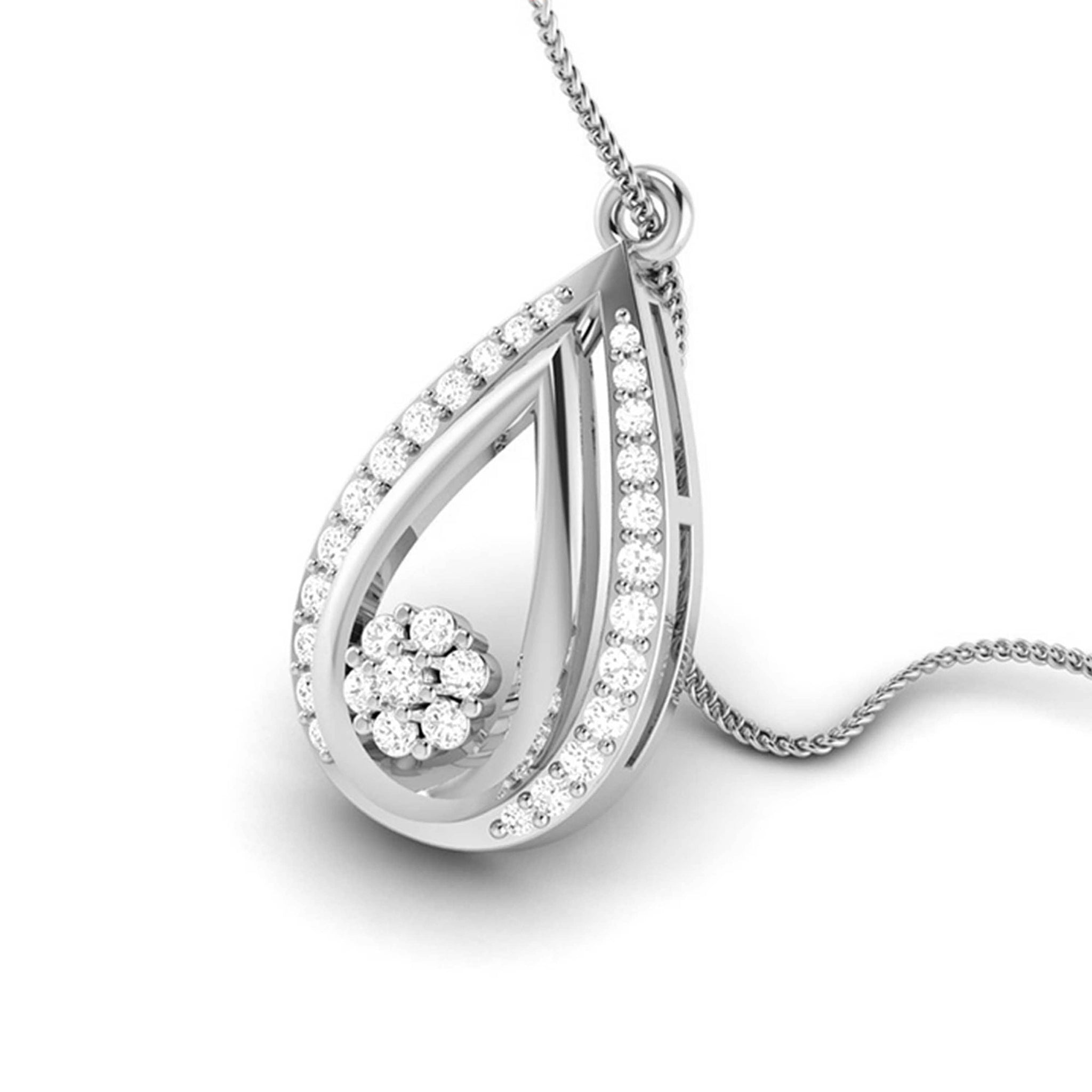 Jewelove™ Pendants & Earrings Platinum with Diamond Pendant Set for Women JL PT P 2454