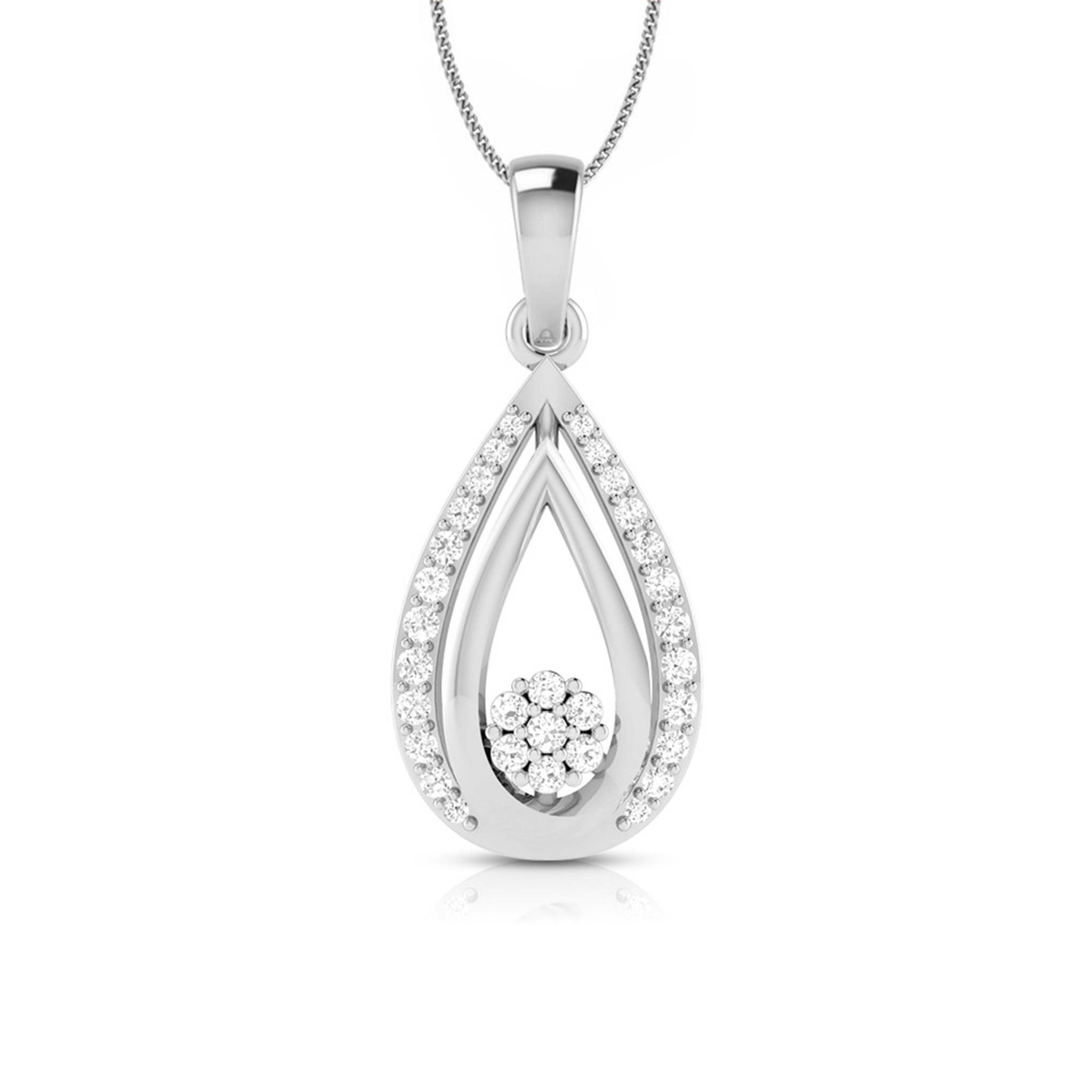 Jewelove™ Pendants & Earrings Pendant only Platinum with Diamond Pendant Set for Women JL PT P 2454