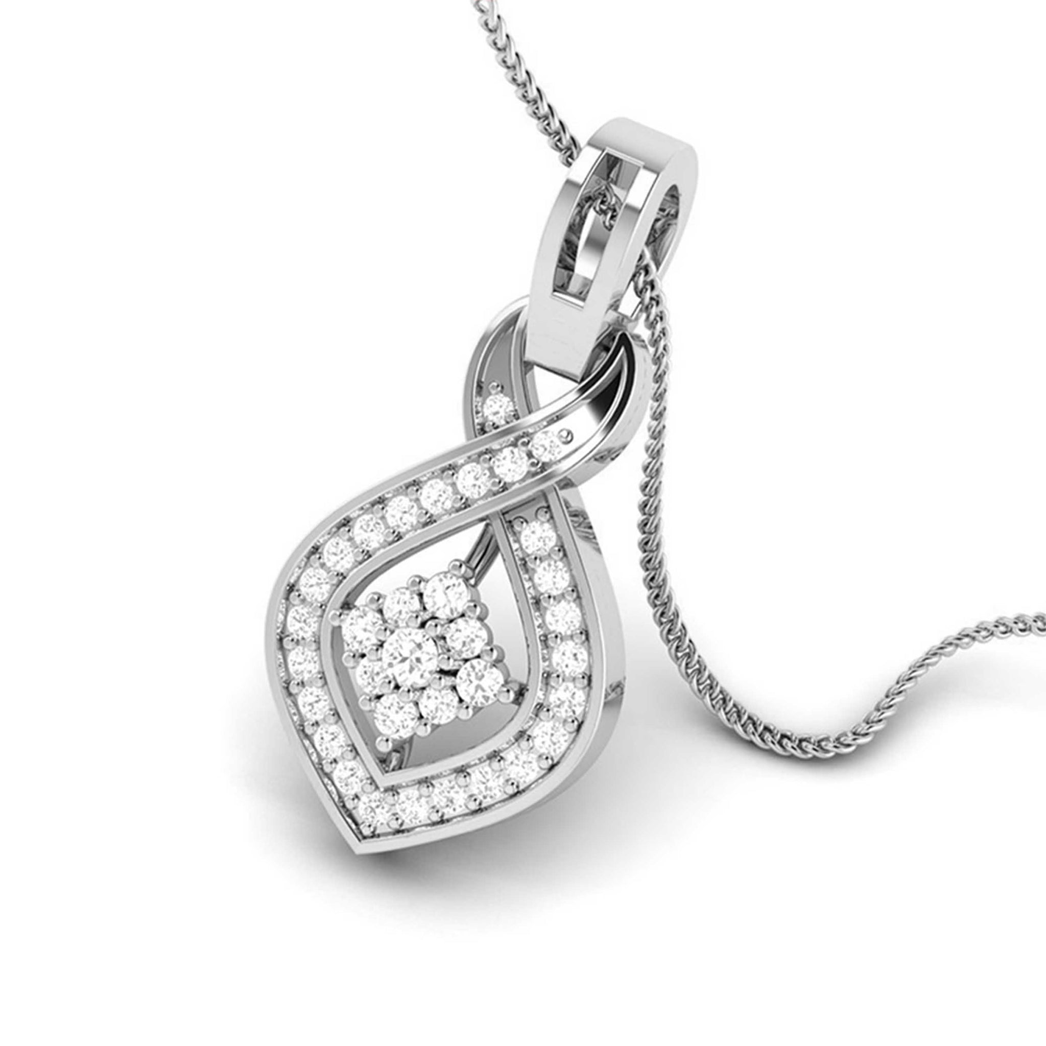 Jewelove™ Pendants & Earrings Platinum with Diamond Pendant Set for Women JL PT P 2460