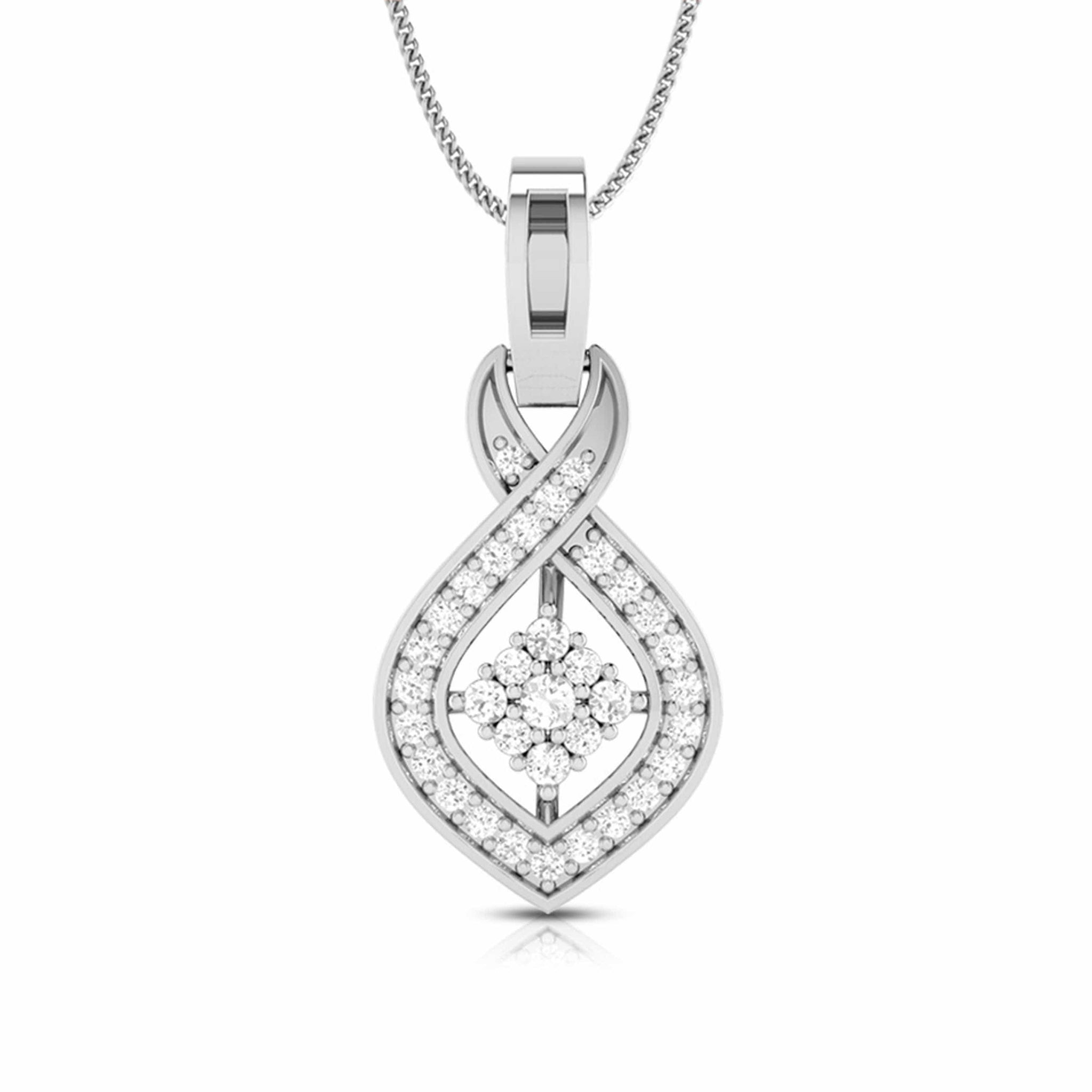 Jewelove™ Pendants & Earrings Pendant only Platinum with Diamond Pendant Set for Women JL PT P 2460