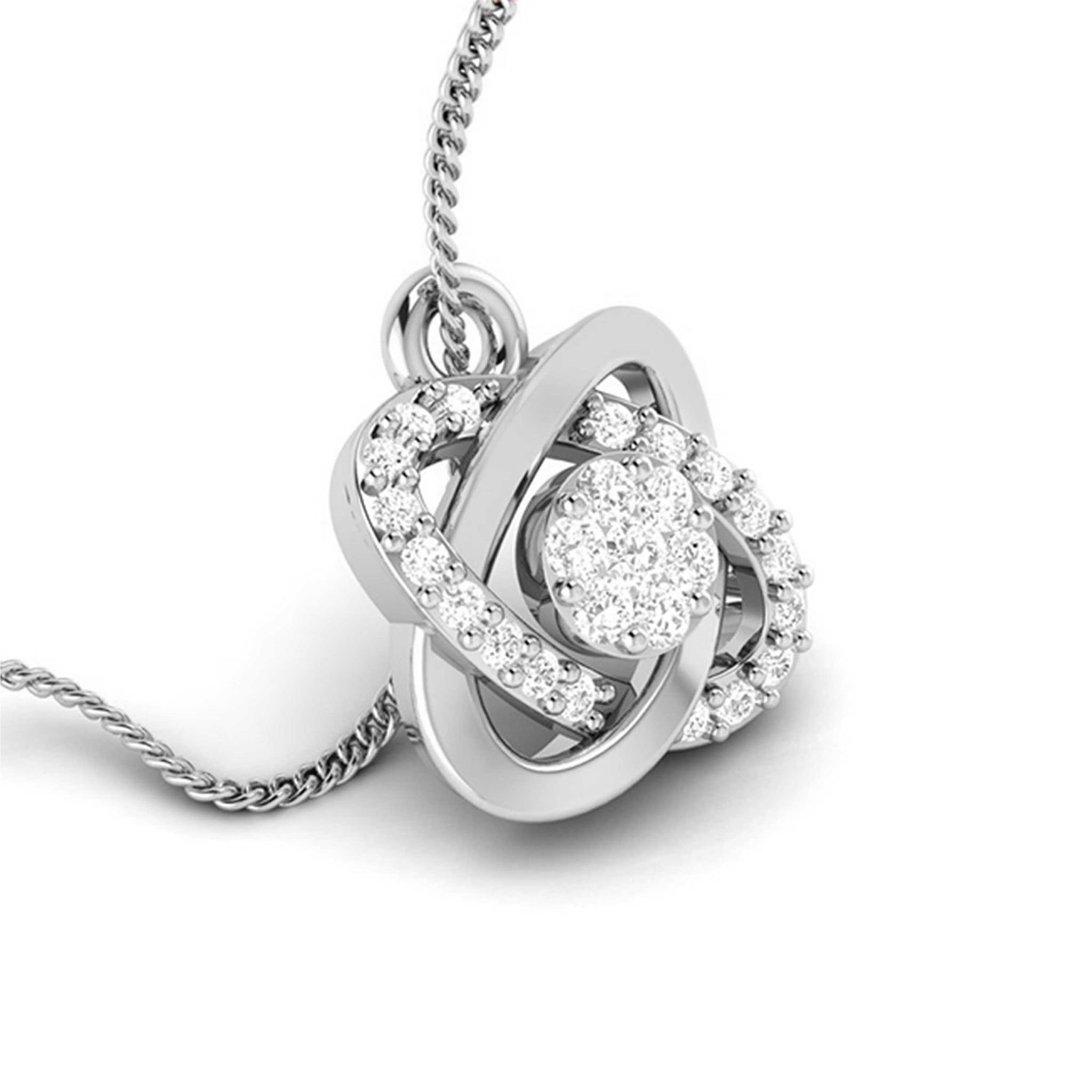 Jewelove™ Pendants & Earrings Platinum with Diamond Pendant Set for Women JL PT P 2461