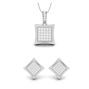 Jewelove™ Pendants & Earrings Pendant Set Platinum with Diamond Pendant Set for Women JL PT P 2468