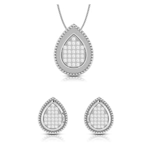 Jewelove™ Pendants & Earrings Pendant Set Platinum with Diamond Pendant Set for Women JL PT P 2491