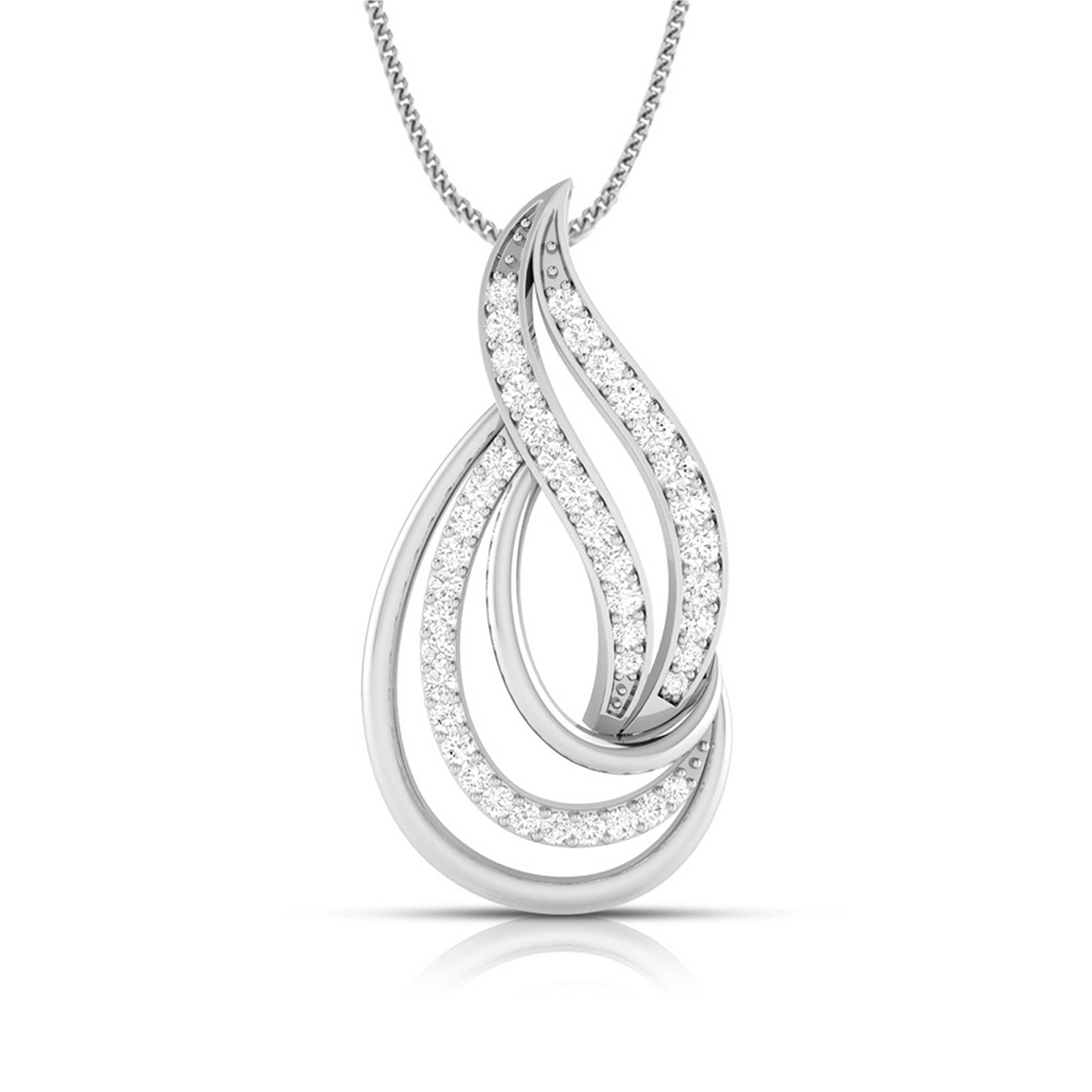 Jewelove™ Pendants & Earrings Platinum with Diamond Pendant Set for Women JL PT P NL 8504