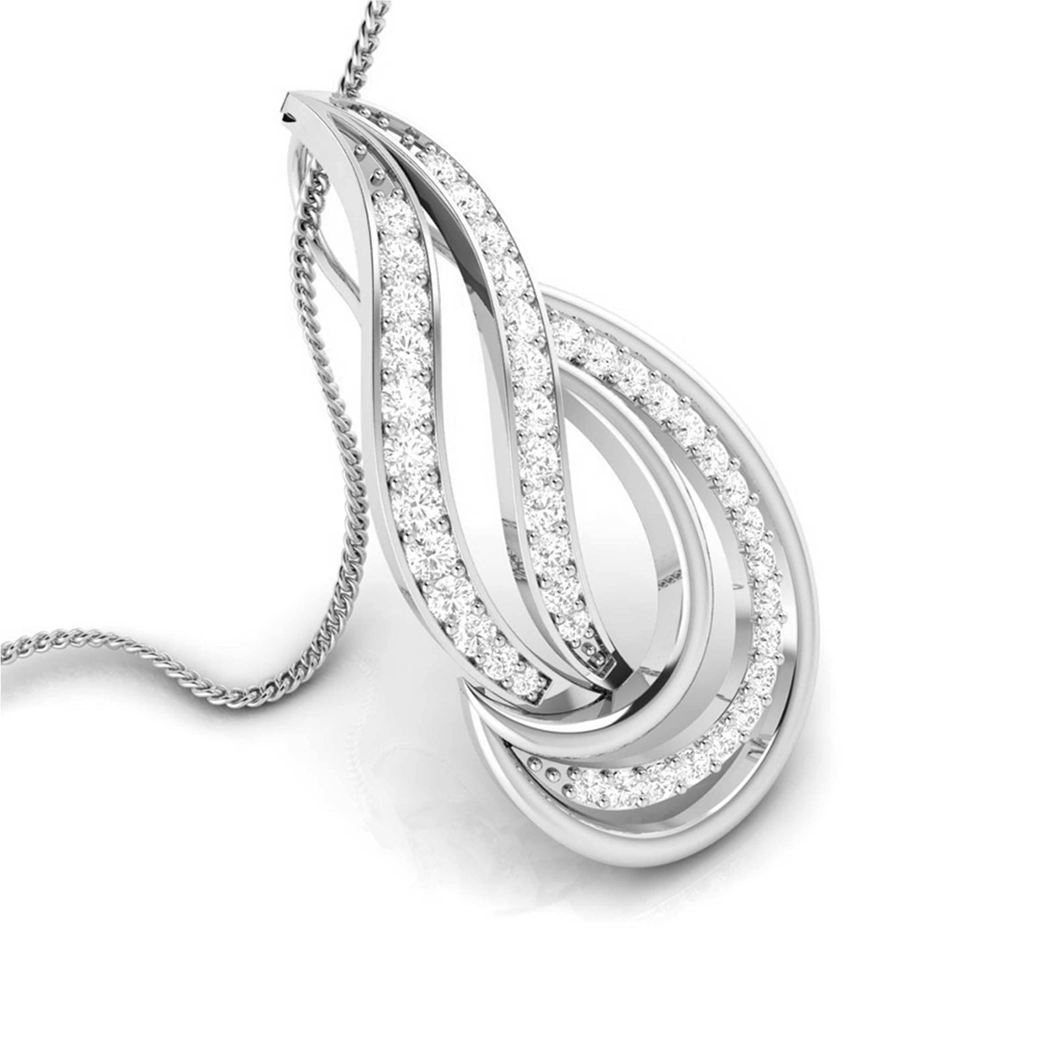 Jewelove™ Pendants & Earrings Platinum with Diamond Pendant Set for Women JL PT P NL 8504