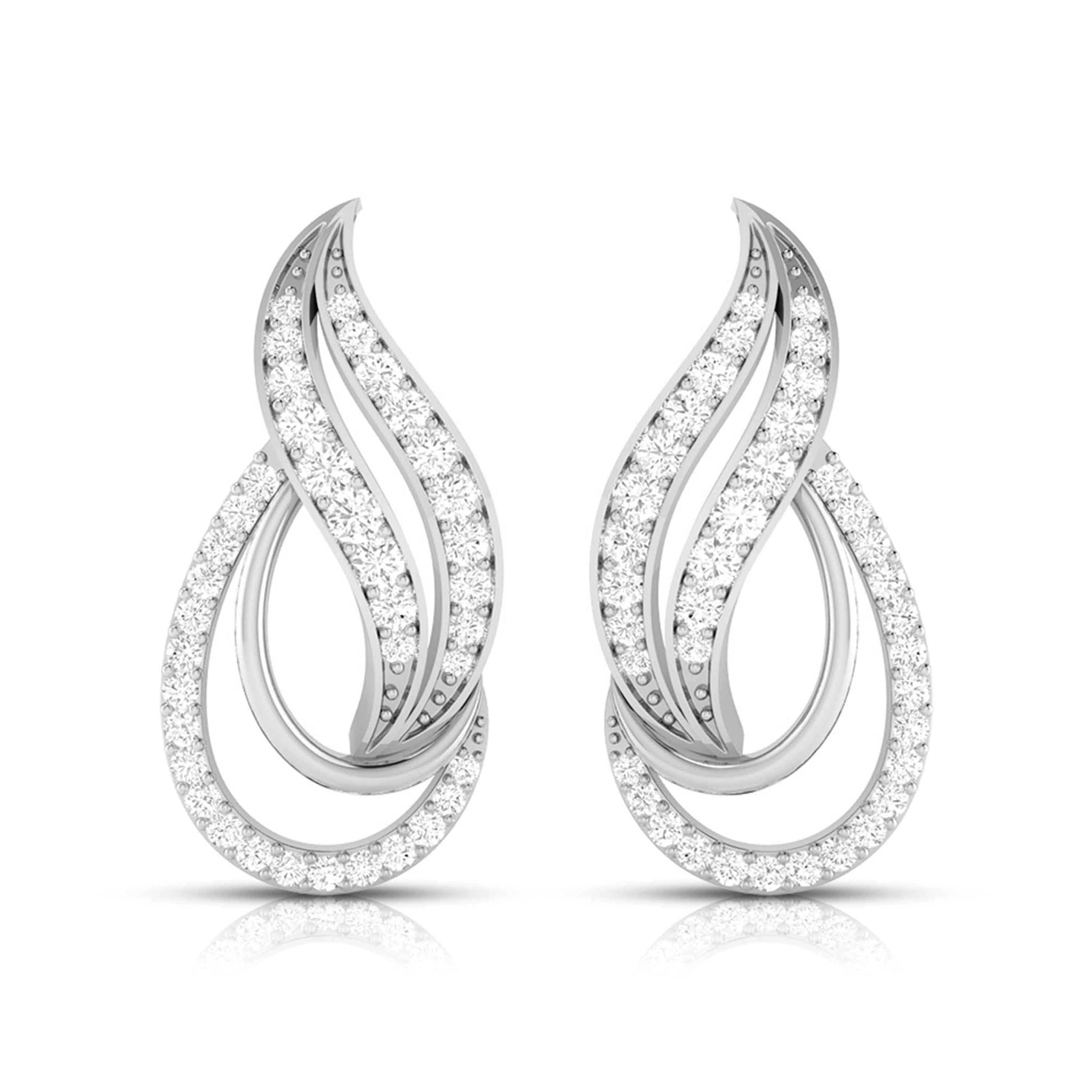 Jewelove™ Pendants & Earrings Platinum with Diamond Pendant Set for Women JL PT P NL 8504