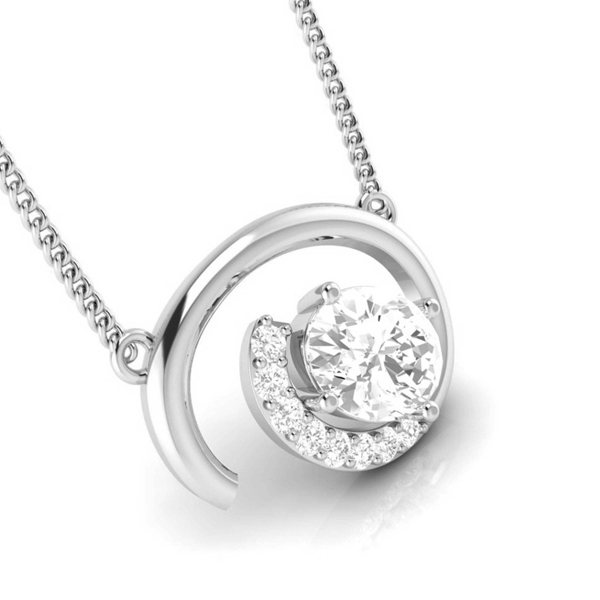 Jewelove™ Pendants & Earrings Platinum with Diamond Solitaire Pendant Set for Women JL PT PE 82A