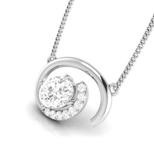 Jewelove™ Pendants & Earrings Platinum with Diamond Solitaire Pendant Set for Women JL PT PE 82A