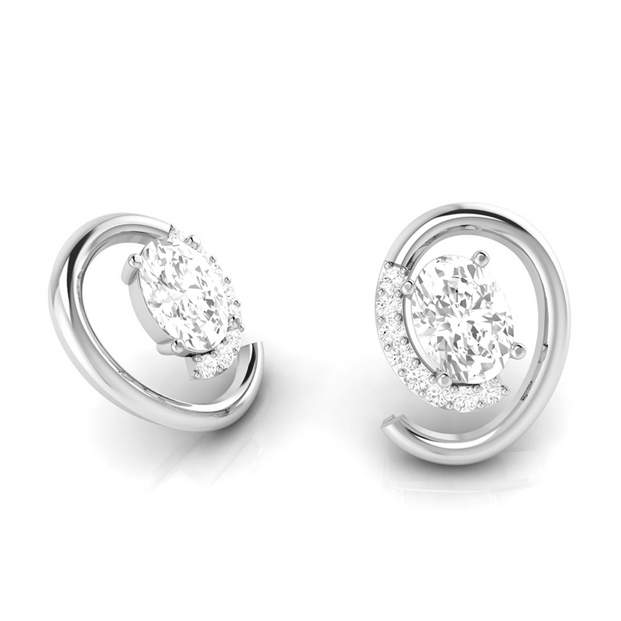 Jewelove™ Pendants & Earrings Platinum with Diamond Solitaire Pendant Set for Women JL PT PE 82A