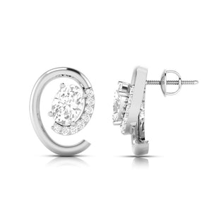 Jewelove™ Pendants & Earrings Platinum with Diamond Solitaire Pendant Set for Women JL PT PE 82A