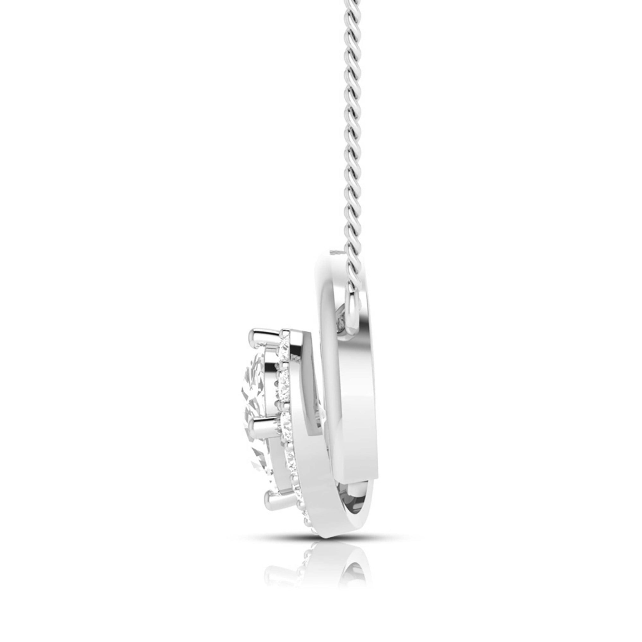 Jewelove™ Pendants & Earrings Platinum with Diamond Solitaire Pendant Set for Women JL PT PE 82A