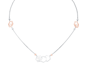 Jewelove™ Chains 18 Inches Pt + Rose Gold Chain for Women JL PT CH 0312