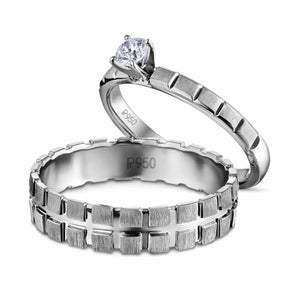 Jewelove™ Rings Both / SI IJ Rare Companions Platinum Love Bands JL PT 591