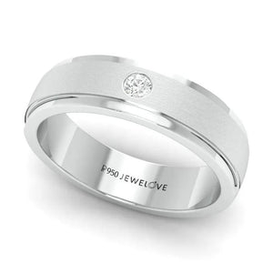 Jewelove™ Rings Ready to Ship - Platinum Solitaire Love Bands SJ PTO 101-A Sizes 10.5, 12, 24