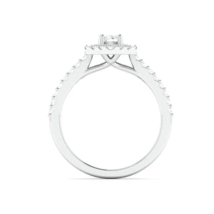 Jewelove™ Rings Ready to Ship - Ring Size 10, Designer 20-Pointer Hexagonal Platinum Solitaire Ring JL PT 981