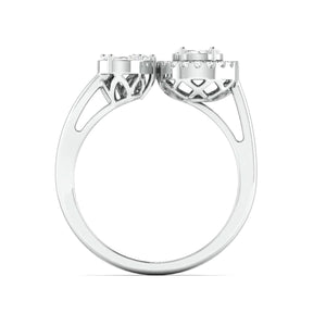 Jewelove™ Rings Women's Band only Ready to Ship - Ring Size 12, Platinum Cocktail Engagement Ring with Oval Cut Solitaire-Look for Women JL PT 1008