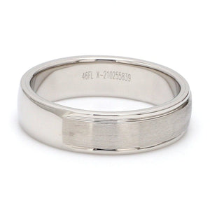 Jewelove™ Rings Ready to Ship - Ring Size 21, Single Diamond Platinum Band for Men with Matte Finish JL PT 668