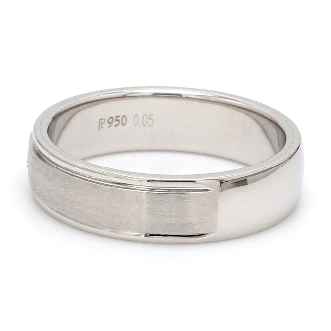 Jewelove™ Rings Ready to Ship - Ring Size 21, Single Diamond Platinum Band for Men with Matte Finish JL PT 668