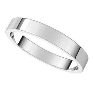 Jewelove™ Rings Ready to Ship Ring Size 8, 3mm Flat Platinum Band SJ PTO 223 - Flat