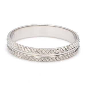 Jewelove™ Rings Ready to Ship - Ring Sizes 11, 20 - Textured Platinum Couple Rings JL PT 1111