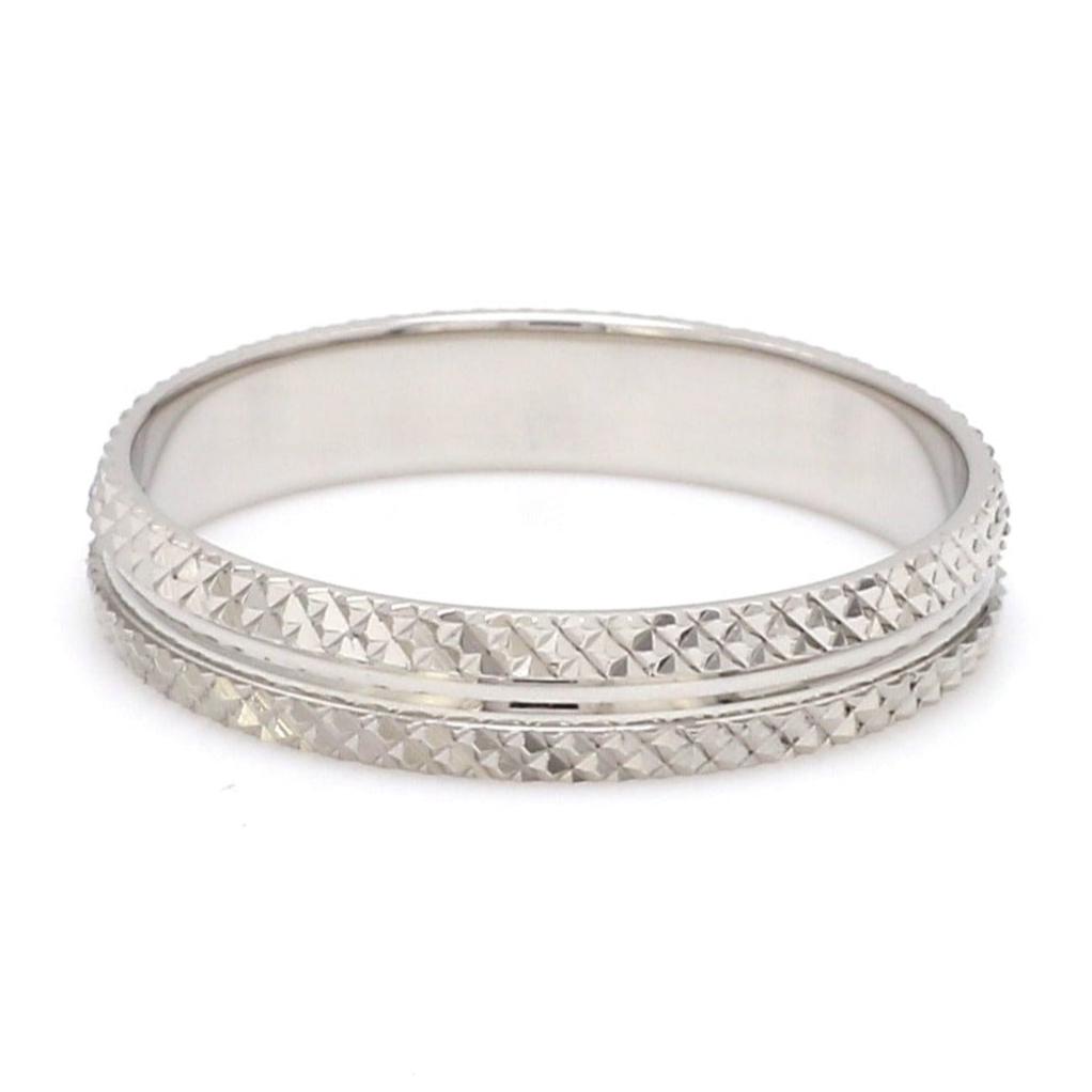 Jewelove™ Rings Ready to Ship - Ring Sizes 11, 20 - Textured Platinum Couple Rings JL PT 1111