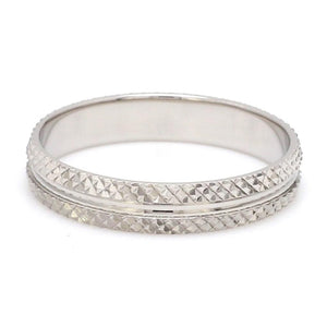 Jewelove™ Rings Ready to Ship - Ring Sizes 11, 20 - Textured Platinum Couple Rings JL PT 1111