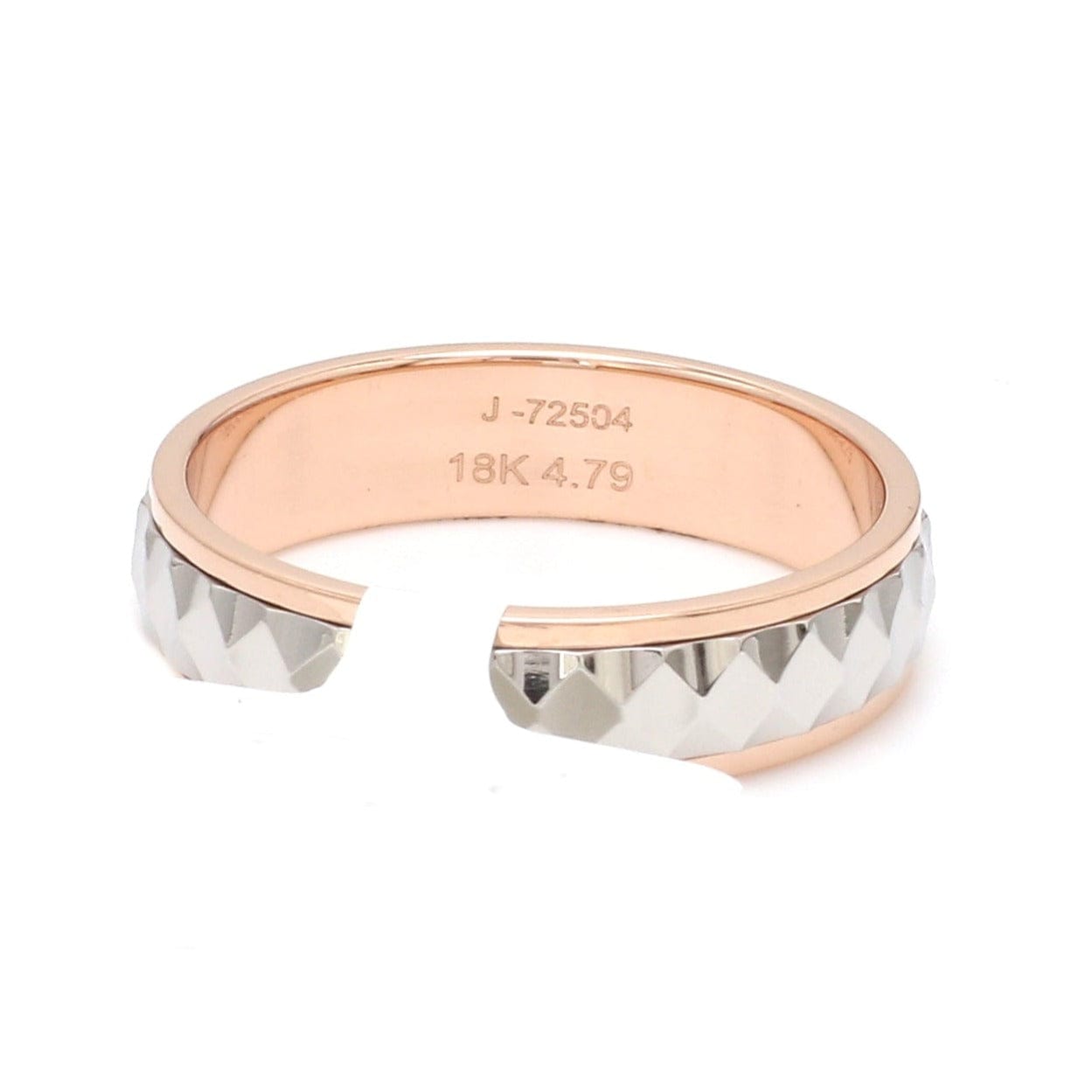 Jewelove™ Rings Ready to Ship - Ring Sizes 13, 22 - Designer Platinum & Rose Gold Couple Rings JL PT 1113