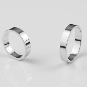 Jewelove™ Rings Both Ready to Ship Sizes 9, 11 - 4mm Flat Platinum Band SJ PTO 256