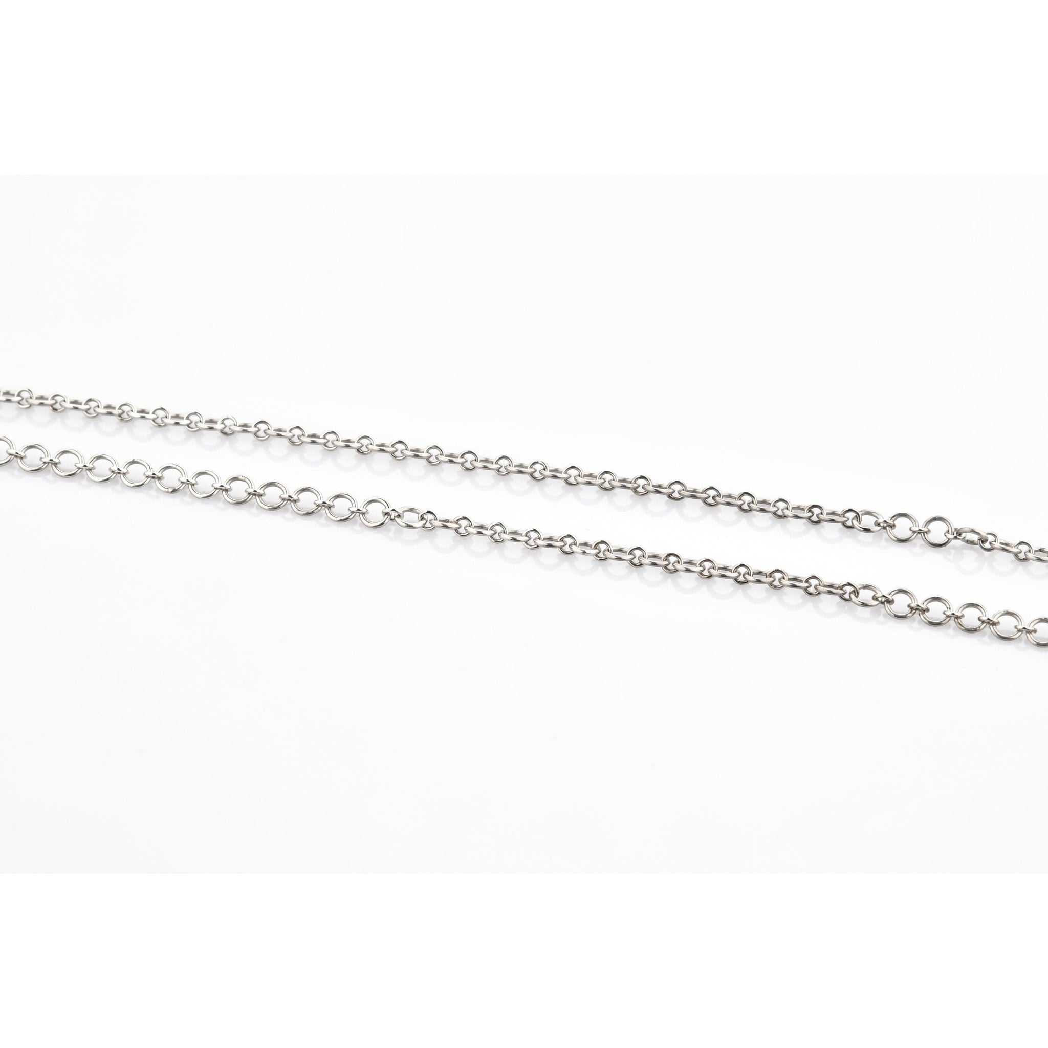 Round Circular Links Platinum Chain JL PT 765