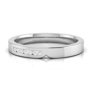 Jewelove™ Rings Serendipity Platinum Love Bands with Diamonds JL PT 527