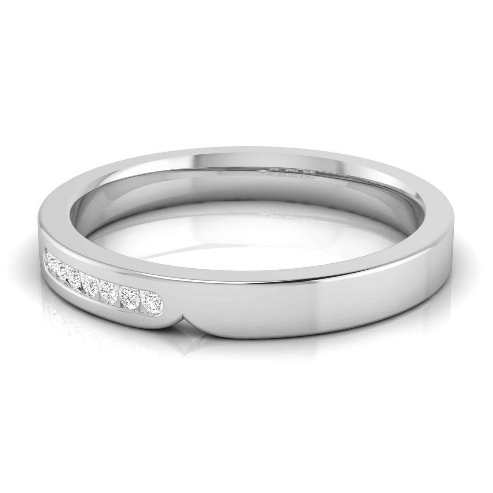 Jewelove™ Rings Serendipity Platinum Love Bands with Diamonds JL PT 527