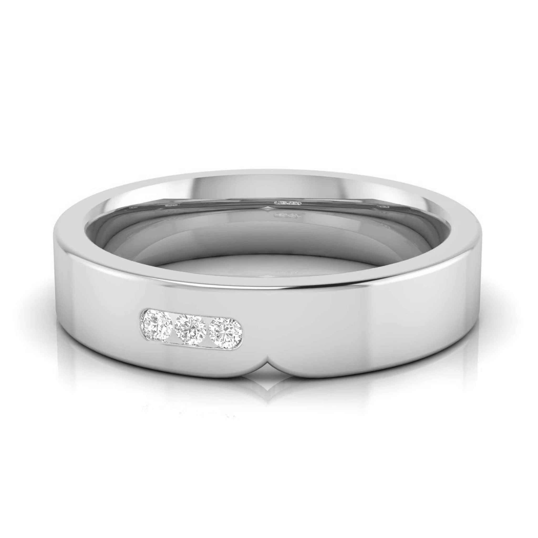 Jewelove™ Rings Serendipity Platinum Love Bands with Diamonds JL PT 527