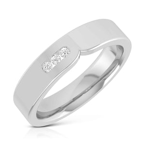 Jewelove™ Rings Serendipity Platinum Love Bands with Diamonds JL PT 527