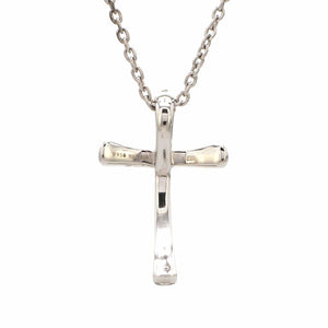 Jewelove™ Pendants Single Diamond Platinum Cross Pendant JL PT P 308