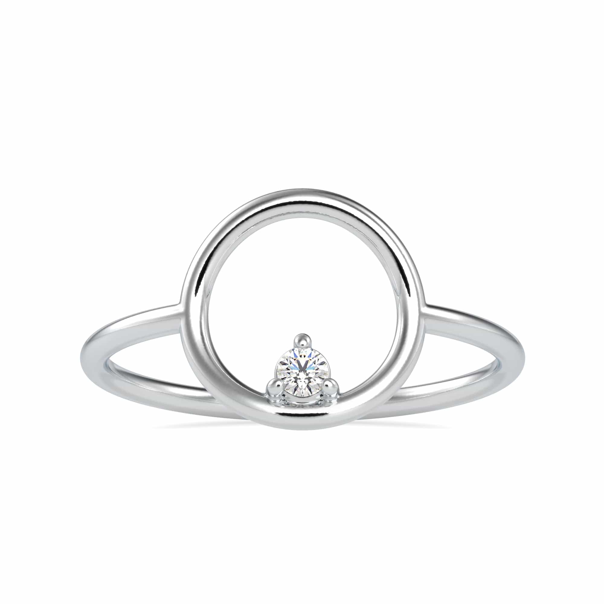 Jewelove™ Rings Single Diamond Platinum Engagement Ring JL PT 0689