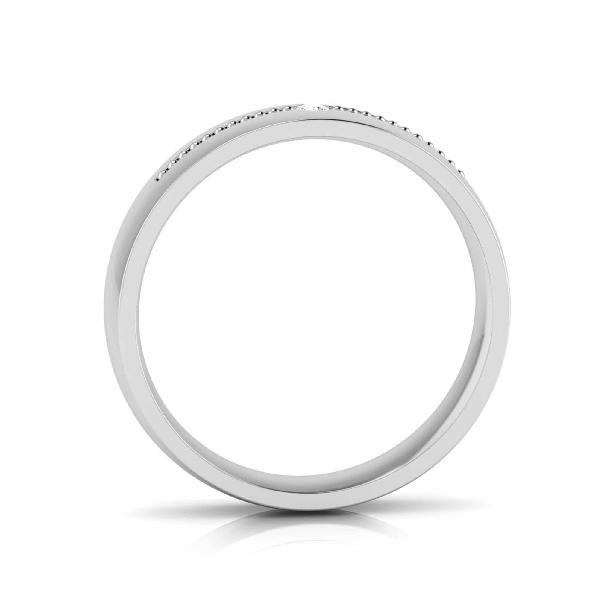 Jewelove™ Rings Single Diamond Platinum Love Bands JL PT CB 149