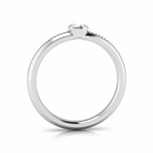 Jewelove™ Rings Single Diamond Platinum Love Bands JL PT CB 149