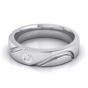 Jewelove™ Rings Single Diamond Platinum Ring for Men JL PT B-15