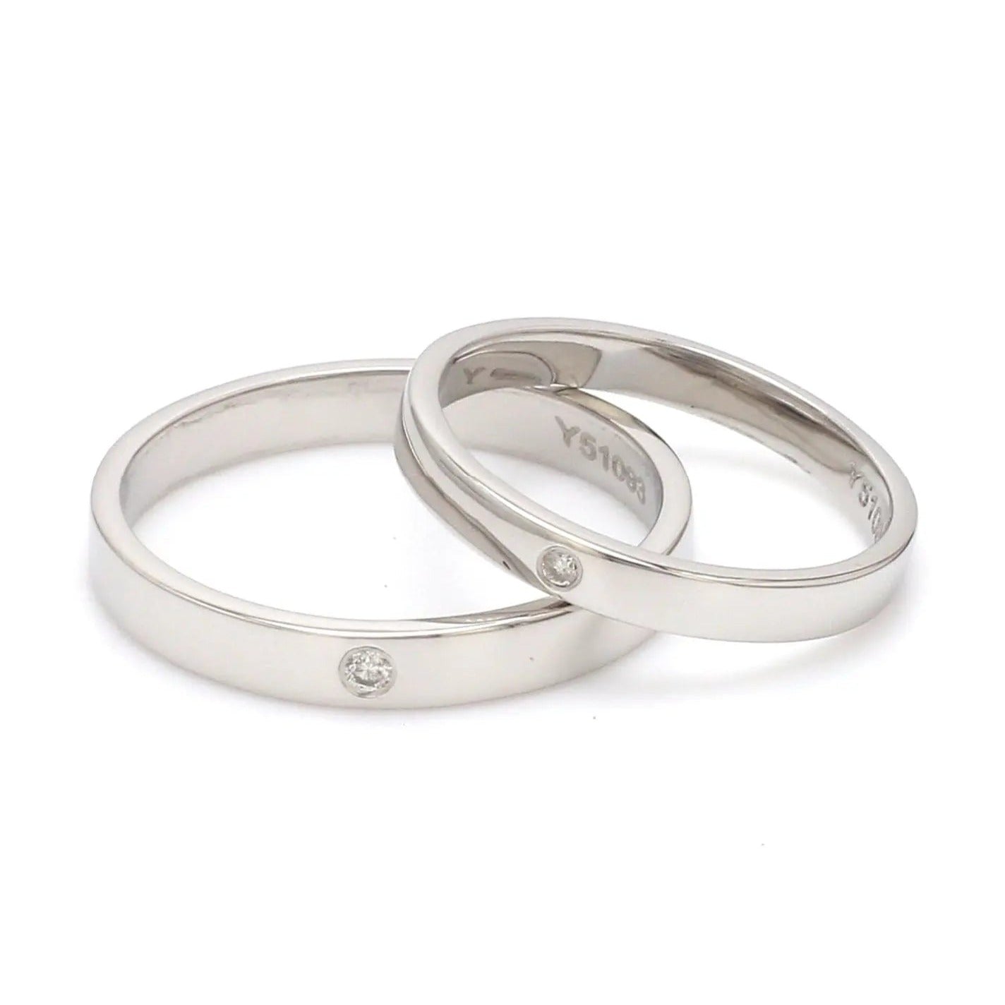 Jewelove™ Rings Both / SI IJ Single Diamond Platinum Ring JL PT 500