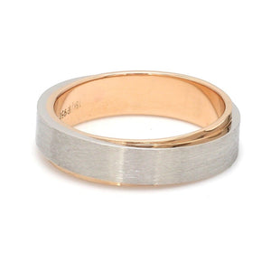 Jewelove™ Rings Slanting Platinum & Rose Gold Couple Rings JL PT 635