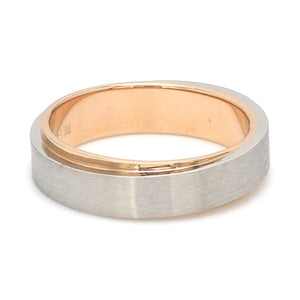 Jewelove™ Rings Slanting Platinum & Rose Gold Couple Rings JL PT 635