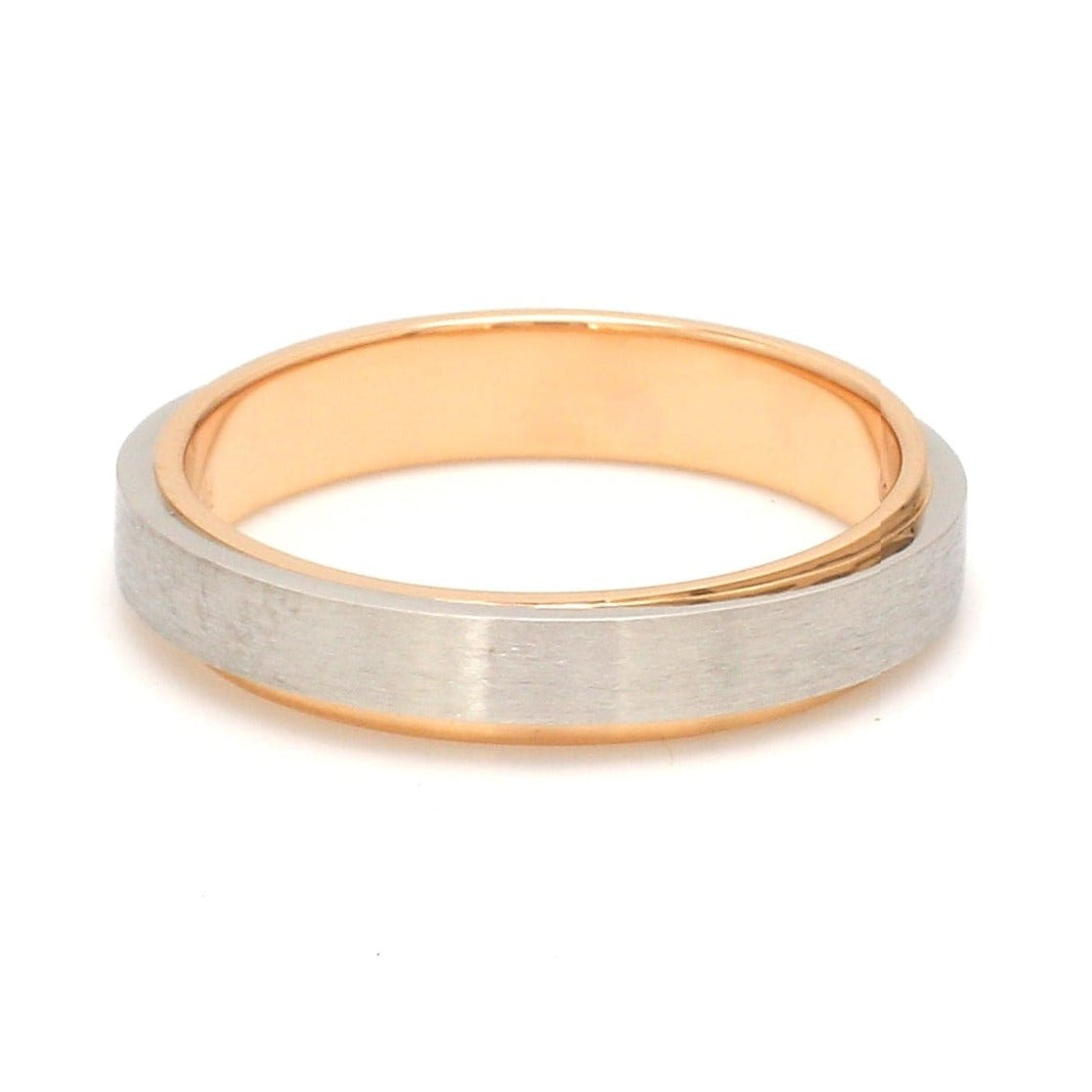 Jewelove™ Rings Slanting Platinum & Rose Gold Couple Rings JL PT 635