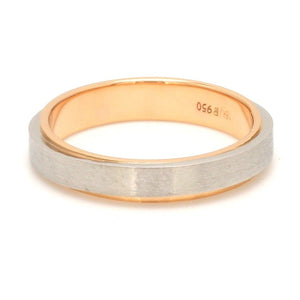 Jewelove™ Rings Slanting Platinum & Rose Gold Couple Rings JL PT 635