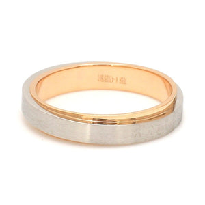 Jewelove™ Rings Slanting Platinum & Rose Gold Couple Rings JL PT 635