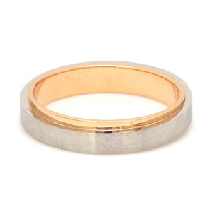 Jewelove™ Rings Slanting Platinum & Rose Gold Couple Rings JL PT 635