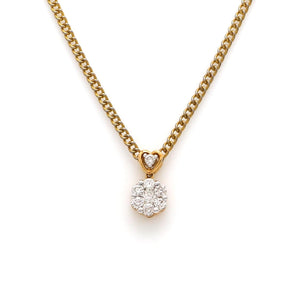 Jewelove™ Pendants Solitaire-look 14K Gold with Diamonds Pressure Setting Pendant by Jewelove