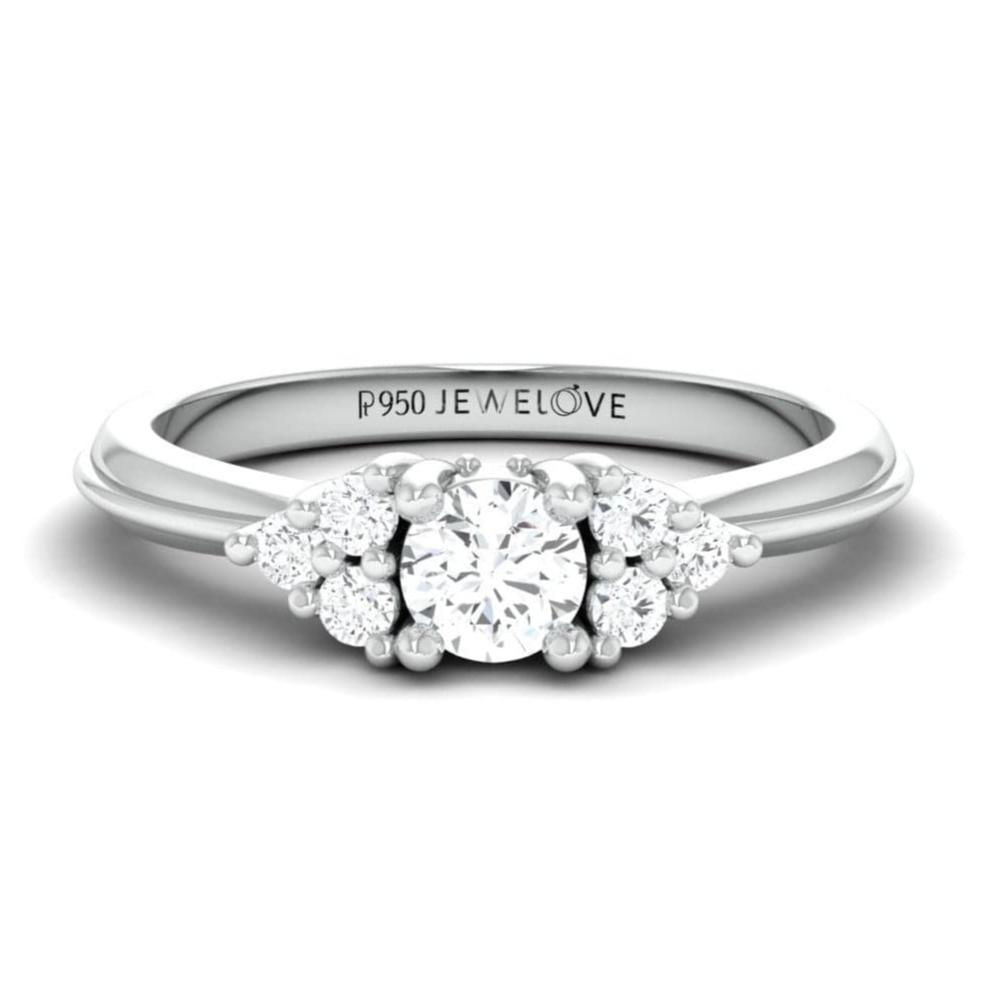 Jewelove™ Rings Spark of Love - Platinum Couple Rings with Diamonds JL PT 600